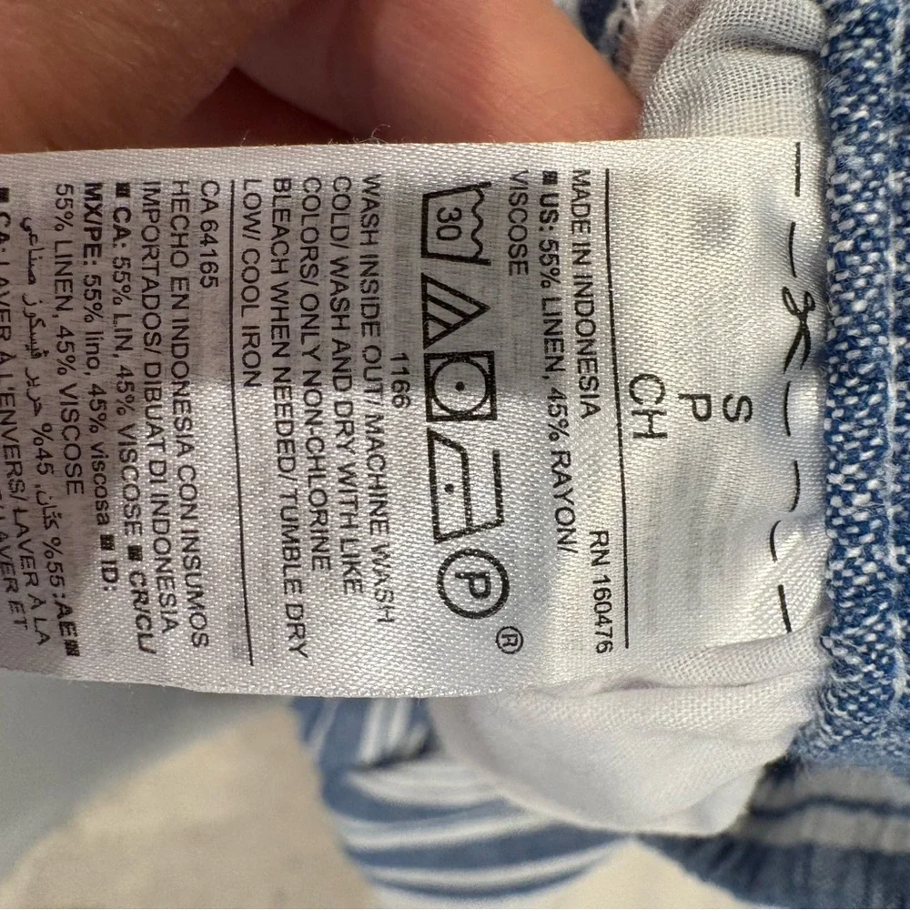 Old Navy linen Striped Blue and White Pants - Picture 10 of 10